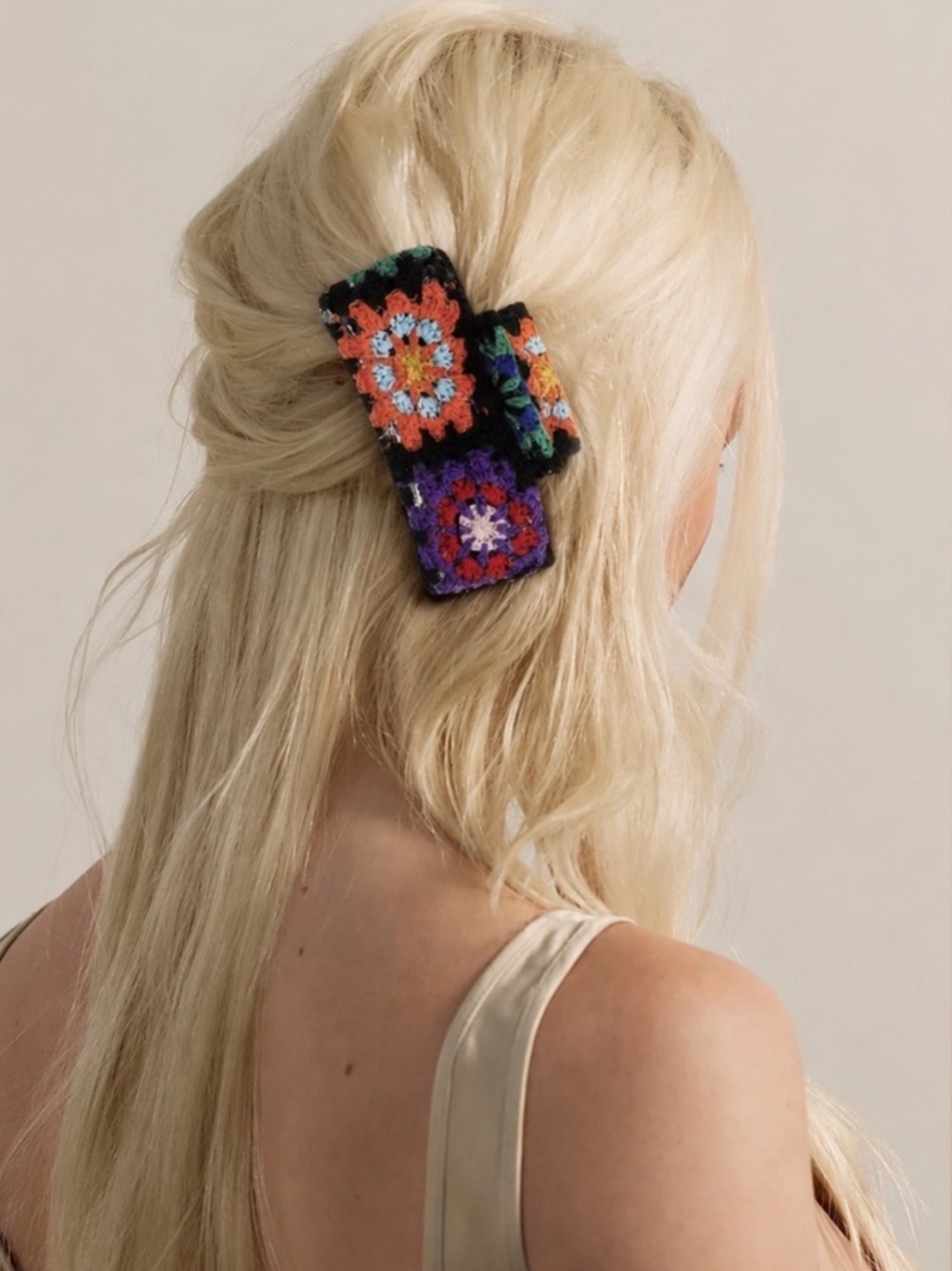 Crochet Floral Hair Claw Clip